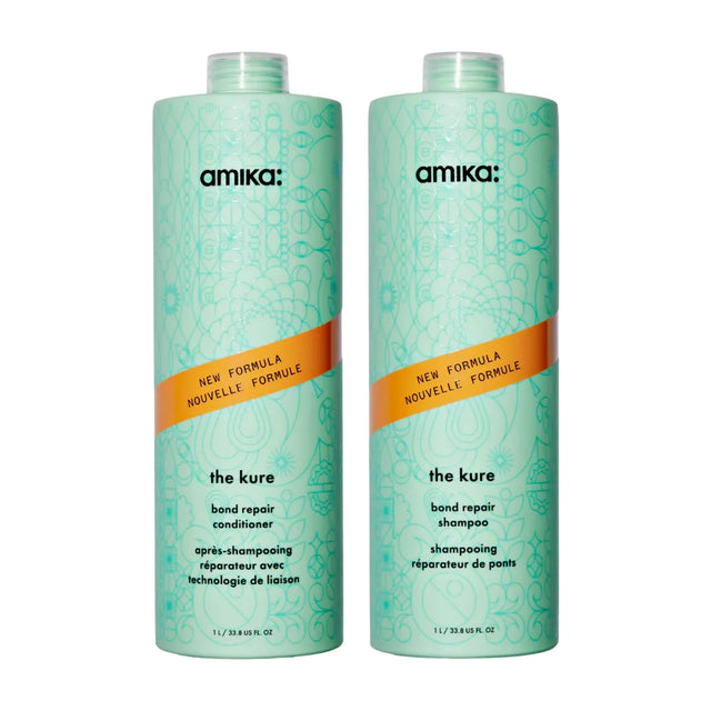 The Kure Bond Repair Shampoo + Conditioner 1L Duo-Amika