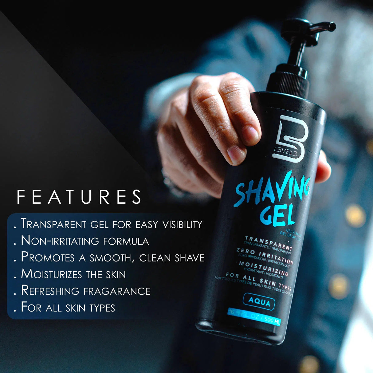 Transparent Shaving Gel-L3VEL3