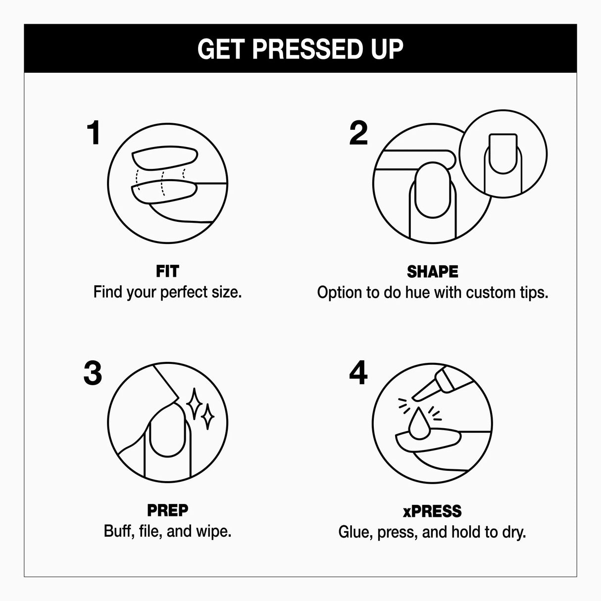 xPRESS/ON Nail Art - Classic- Round-OPI